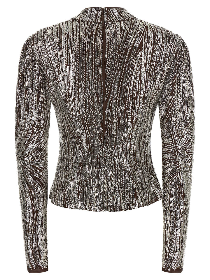 Paco Rabanne Sequin Top Tops - Brown | 1bfc9c05622cc91a1f9c89d1a80654b1feb5a13c