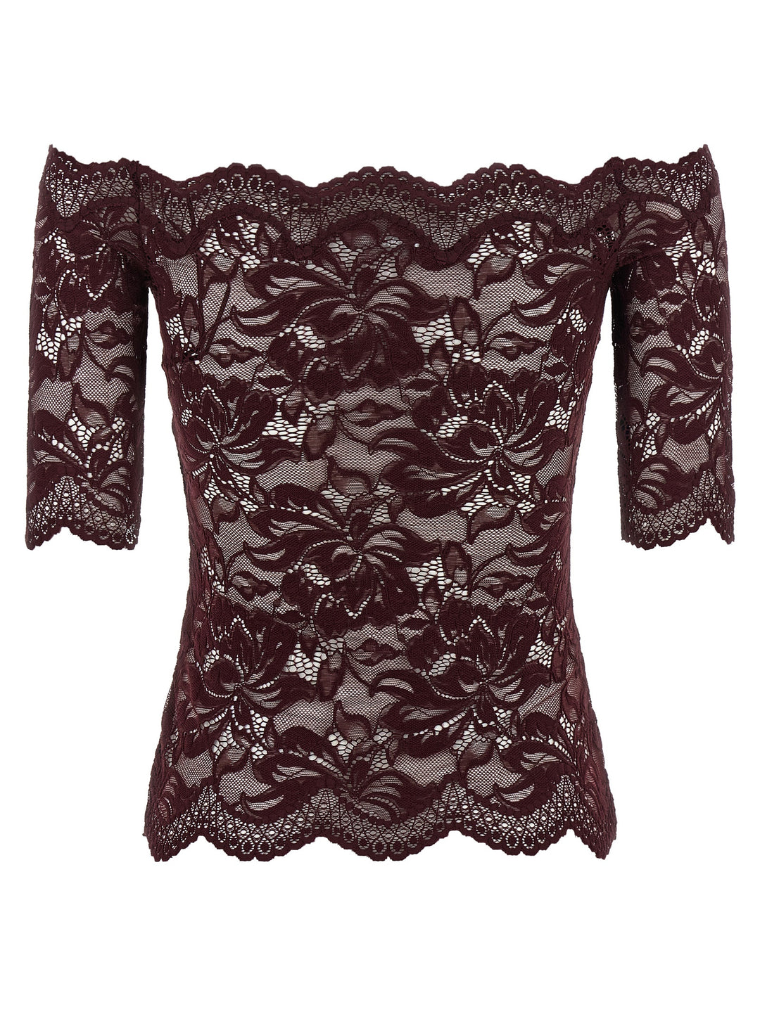 Paco Rabanne Lace Top Tops - Purple | a145f30b54df671c0c6ec06359f21707aba22e42