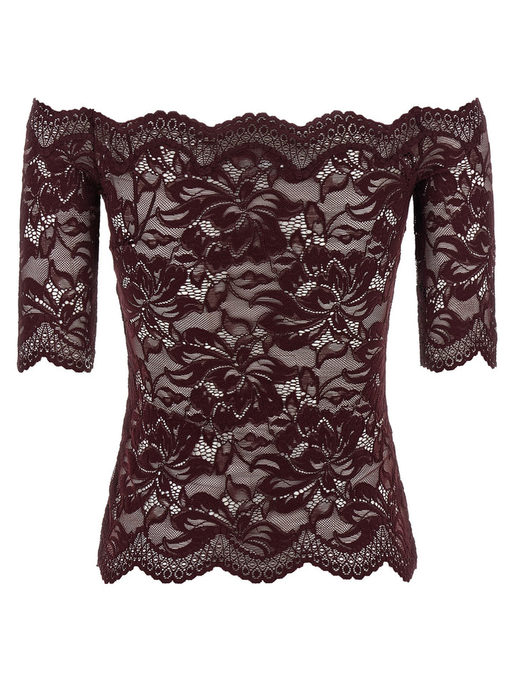 Paco Rabanne Lace Top Tops - Purple | a145f30b54df671c0c6ec06359f21707aba22e42