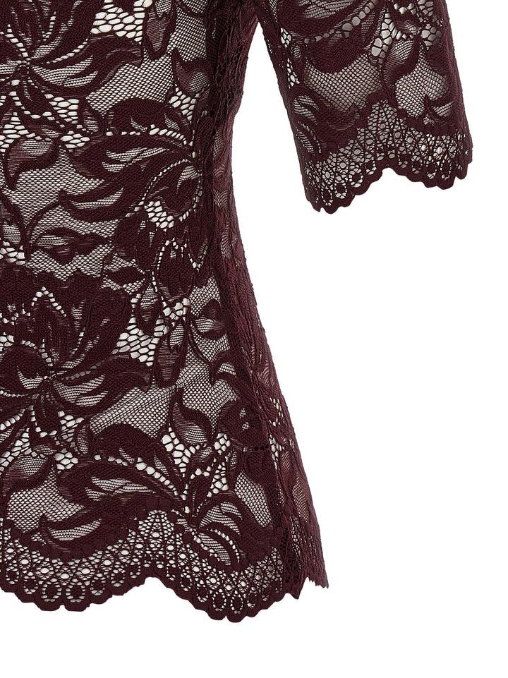 Paco Rabanne Lace Top Tops - Purple | 153dab5d3f74e5ed52f56048195177991a543a5a