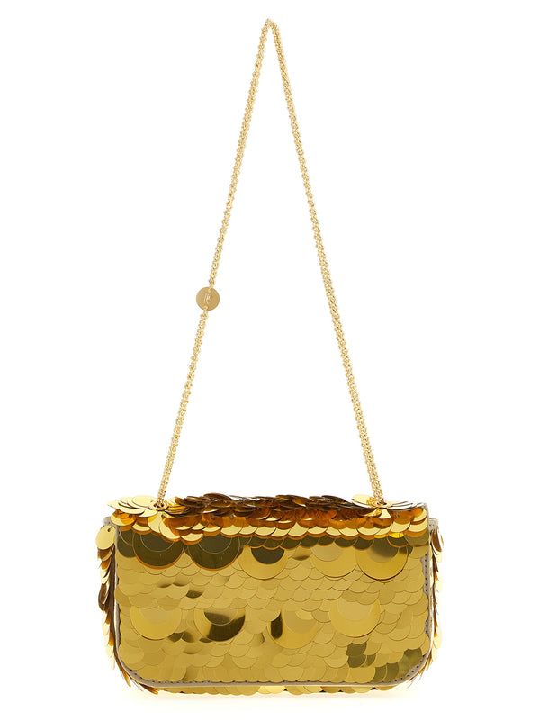 Sparkle Baguette Mini Shoulder Bags Gold