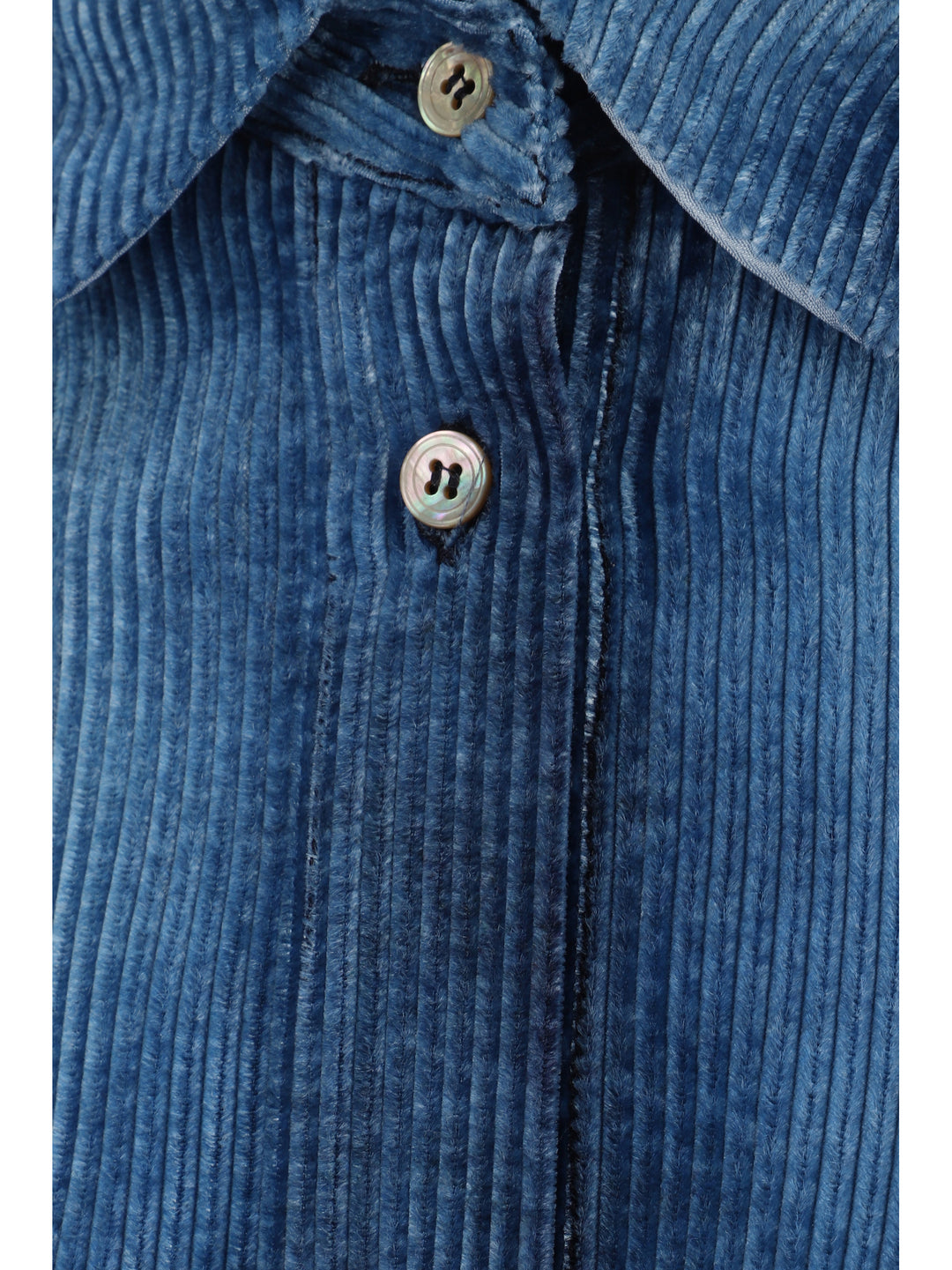 DEGRADÉ DENIM VELVET OVERSHIRT