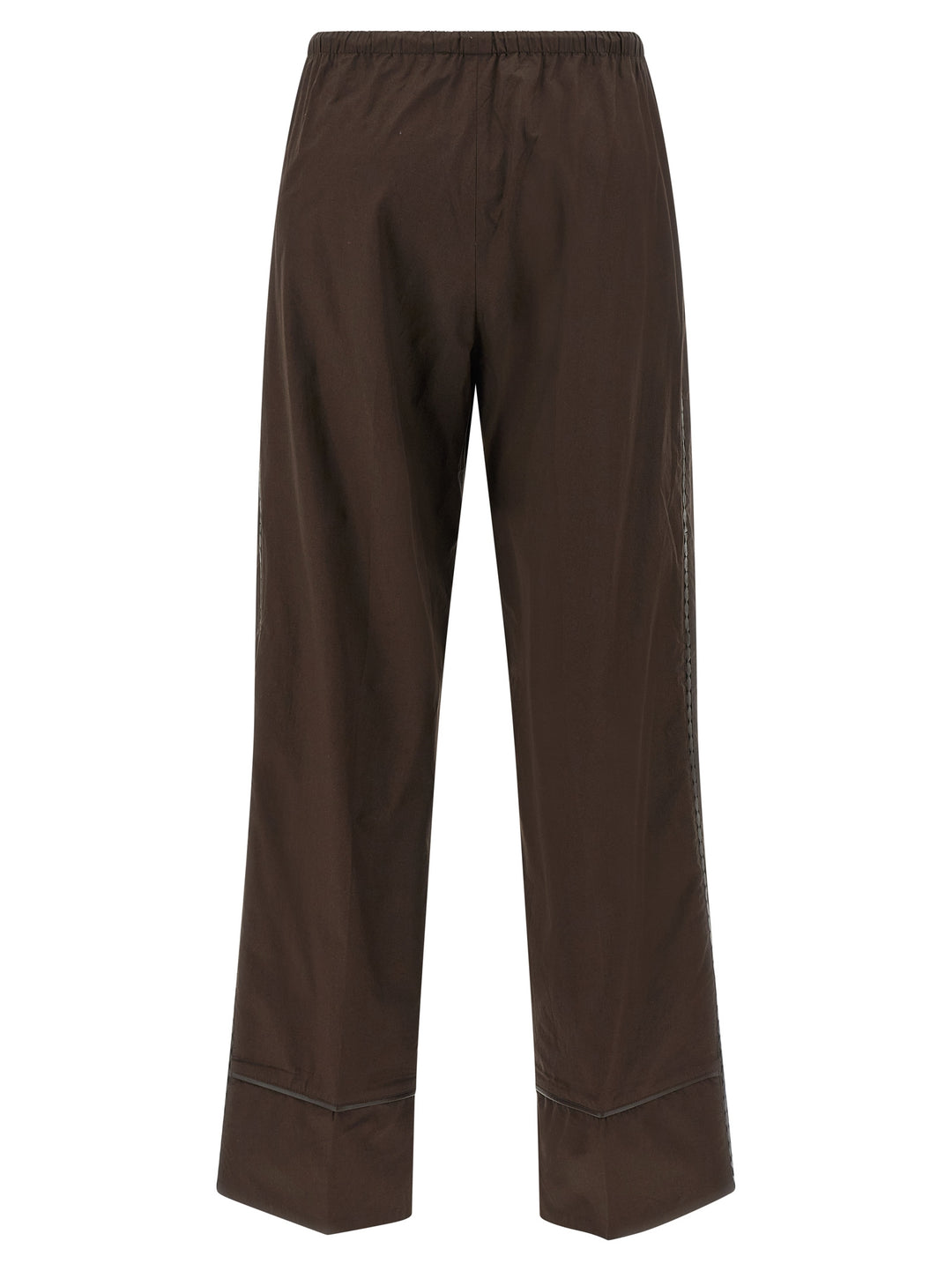 Yves Salomon Leather Insert Pants - Brown | 75dd32303cf6b4e026296cb2512f9ad8a263604f