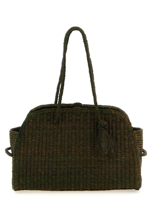 Le Turismo Raphia Tote Bag Green