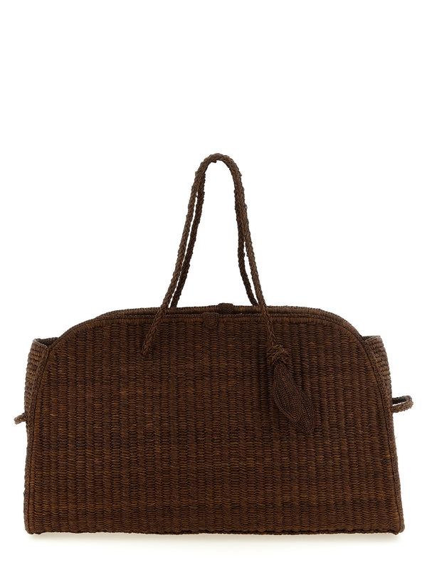 Le Grand Turismo Raphia Tote Bag Brown