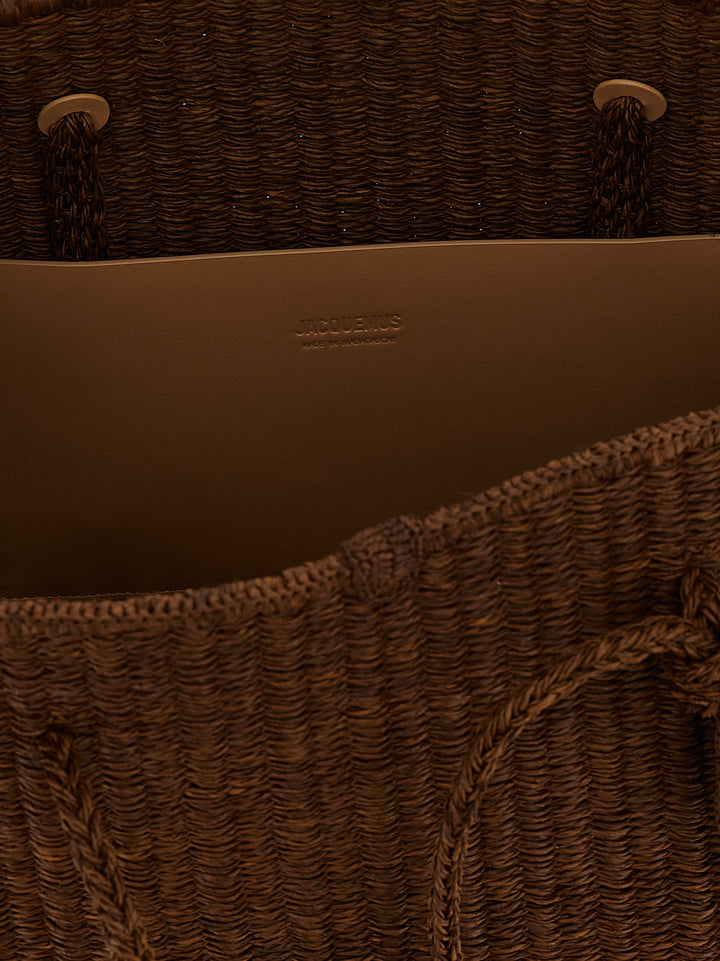 Jacquemus Le Grand Turismo Raphia Tote Bag - Brown | 9d6740e2f8421e976f3dc08df208af369a957224