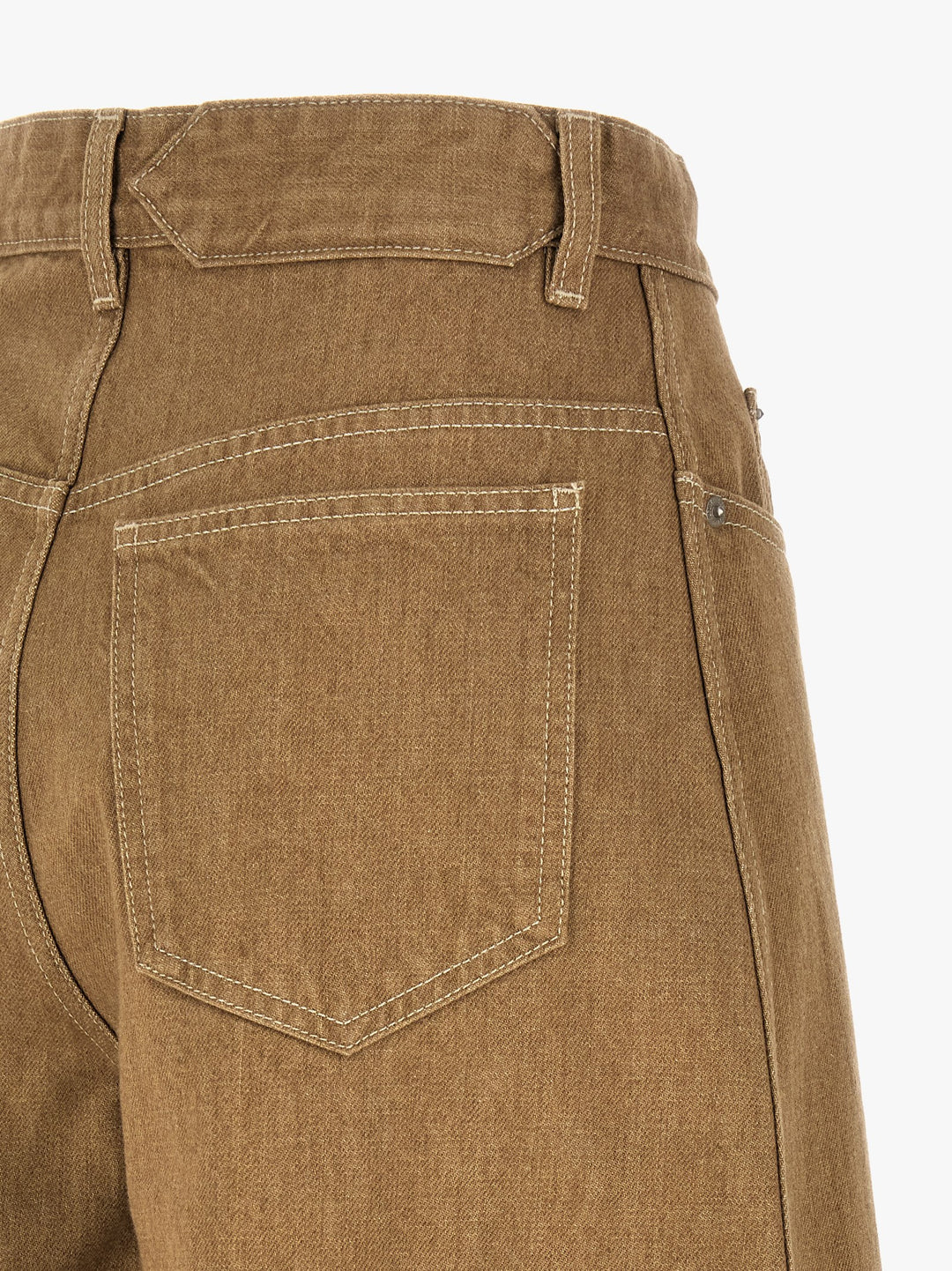 Jacquemus Le De-Nîmes Ovalo Jeans - Beige | e035c9186f661e9e5da6d39f1ff38e7e9251fa35