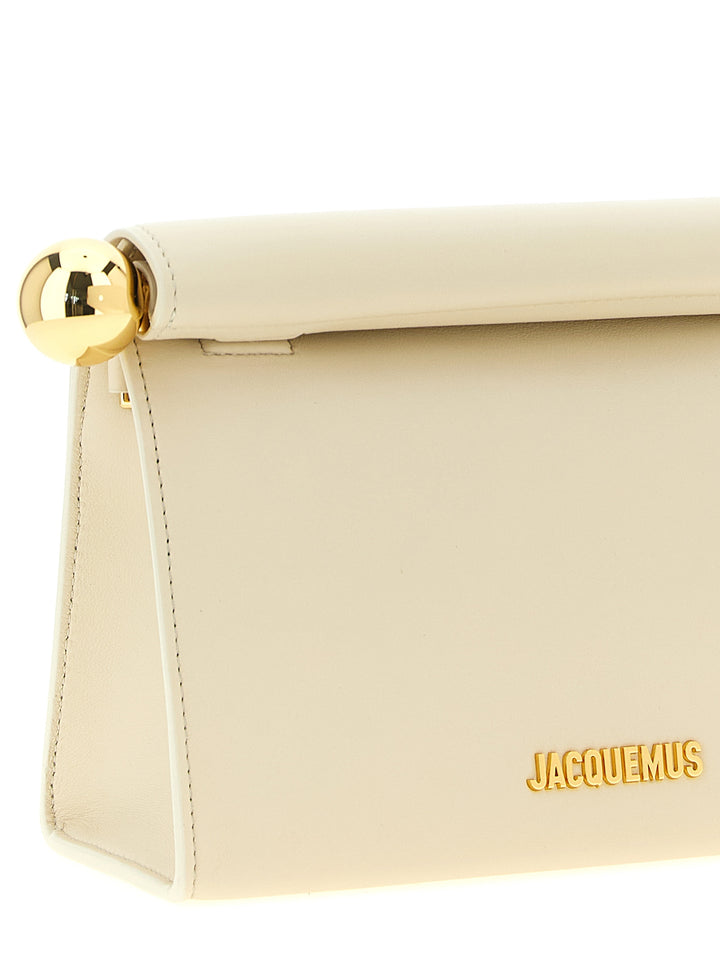Jacquemus Le Sac Rond Carré Clutch - White | 8f2a76c3561cc0fd1997c3939eeec2407bcaf5d1