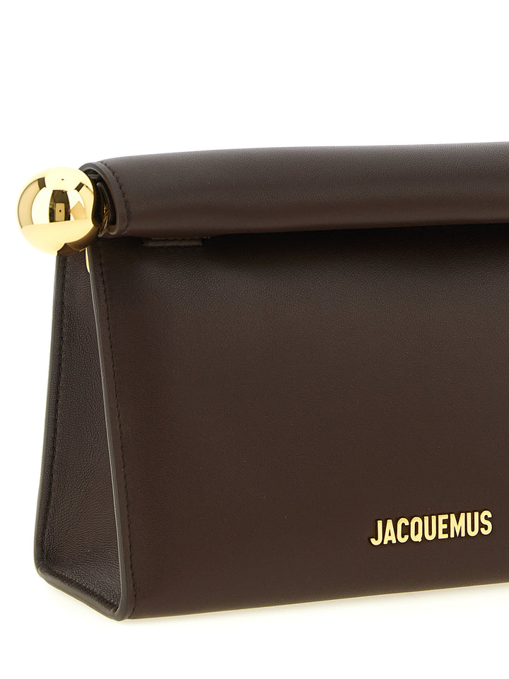 Jacquemus Le Sac Rond Carré Clutch - Brown | e9704d01b6ba94ecedfb789ffa3f31454e0b8994