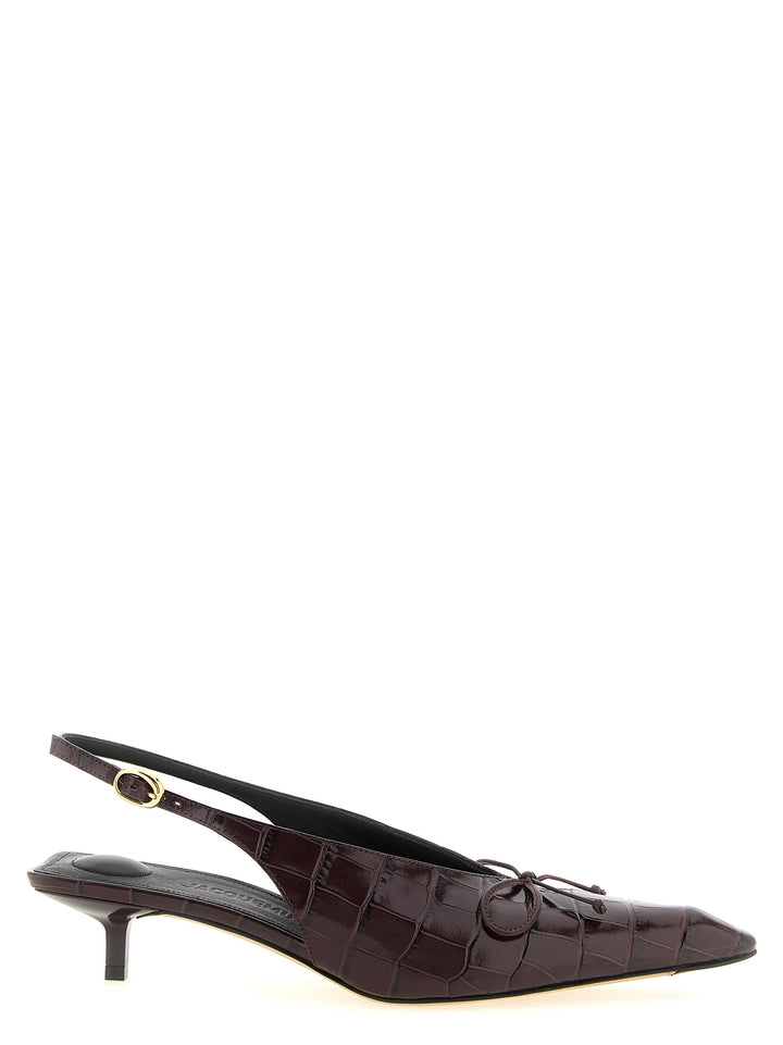 Jacquemus Les Slingbacks Cubisto B Pumps - Bordeaux | 95a6ce16435abb4fcfbab152d3fe1fab8f90f7c5