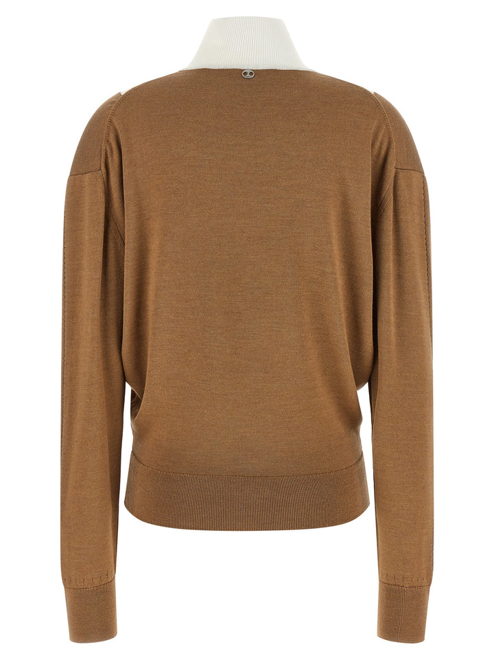 Paco Rabanne Sweater With Perforated Intarsia Sweaters and Cardigans - Beige | 0e27337a3310b8eb086d97ee7e5acca95f7c4114