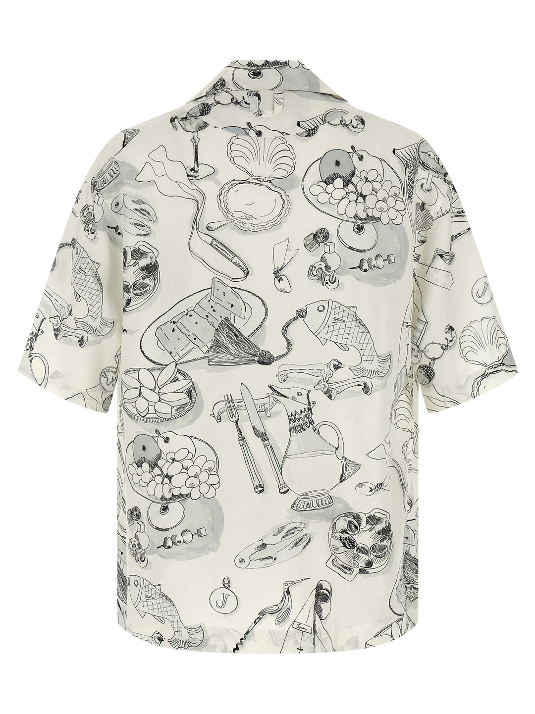 Jacquemus La Chemise Cocktail Shirt and Blouse - White/Black | 741cf73b58f93d60e4b9da968985c83e6f6dd5b4