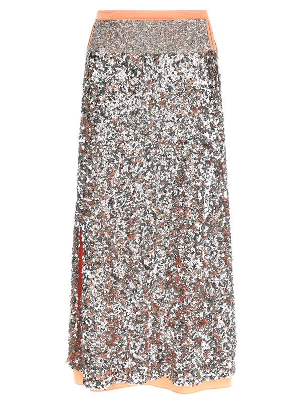 Sequin Skirt Silver