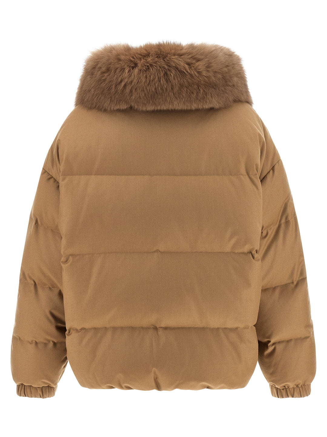 Yves Salomon Down Jacket With Mittens Puffer Jackets - Beige | d06de1ca8cda8ffcc39ab97cf0dcb7347a070c5e
