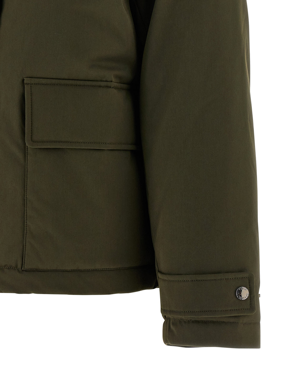 Army Yves Salomon Merino Shearling Hooded Parka Puffer Jackets - Green | 07eb3c6f1387b8843ce06d78ddc83151305fd2f0