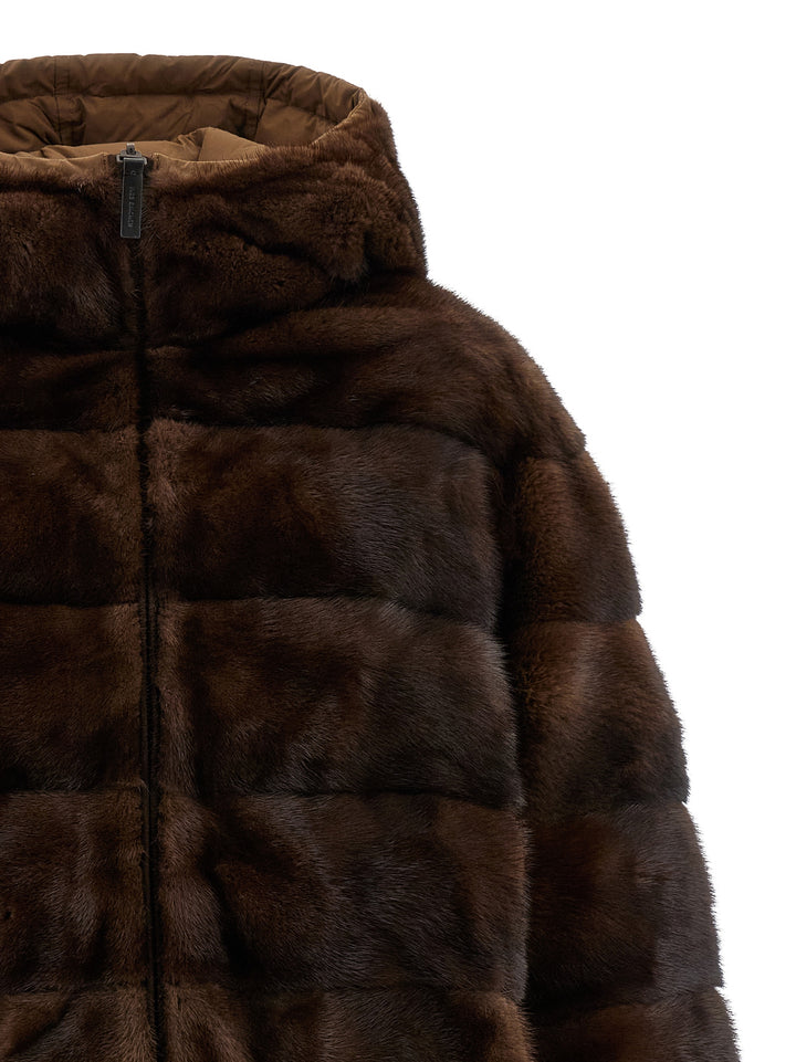 Army Yves Salomon Reversible Fur - Brown | 4953a4246e63c58d181c4d55a26743705b996ee4