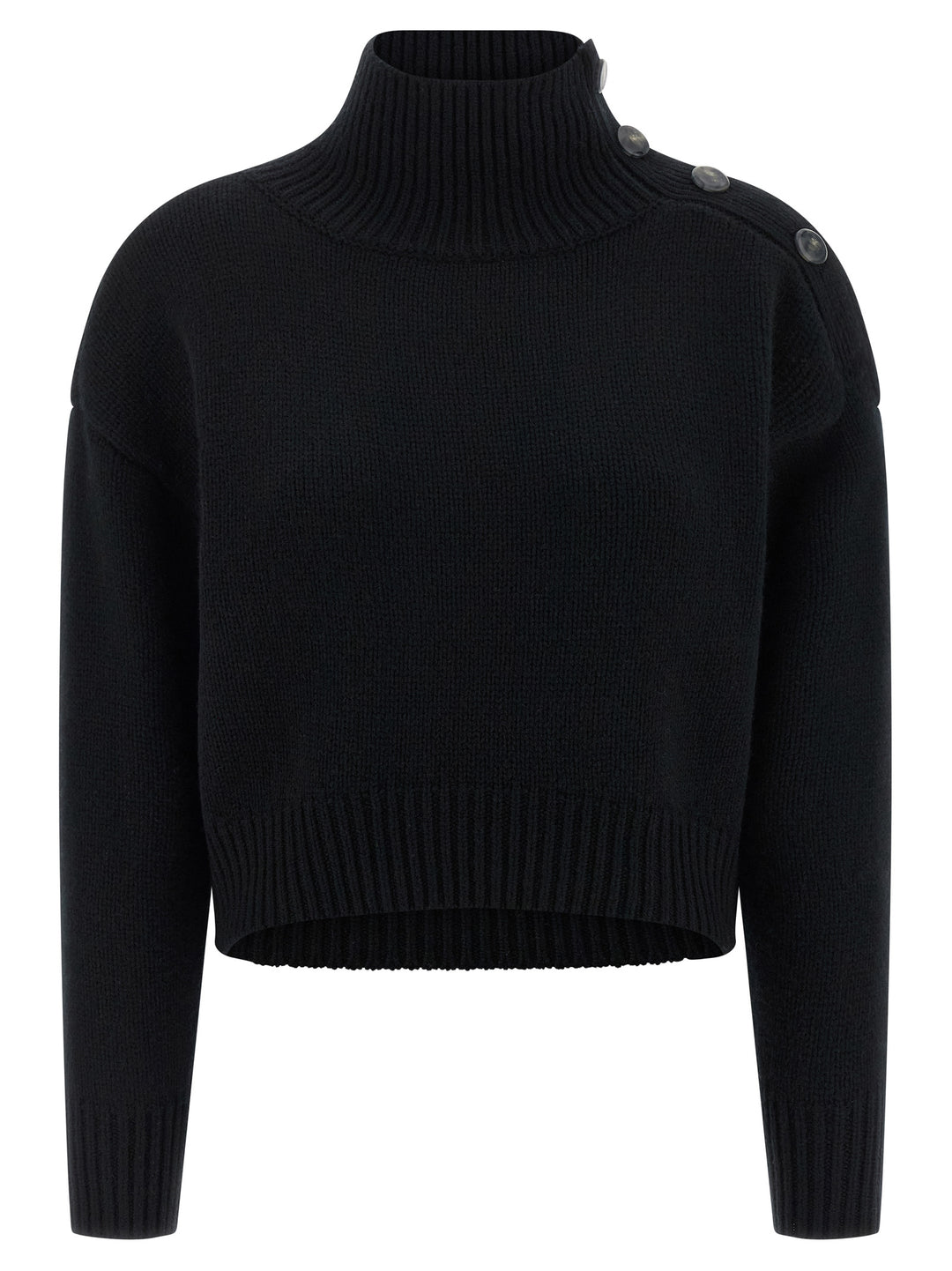 Yves Salomon Funnel-Neck Sweater Sweaters and Cardigans - Black | 1ad72da9ff7d0f164a1b9f0810e54cc1326f0ab7