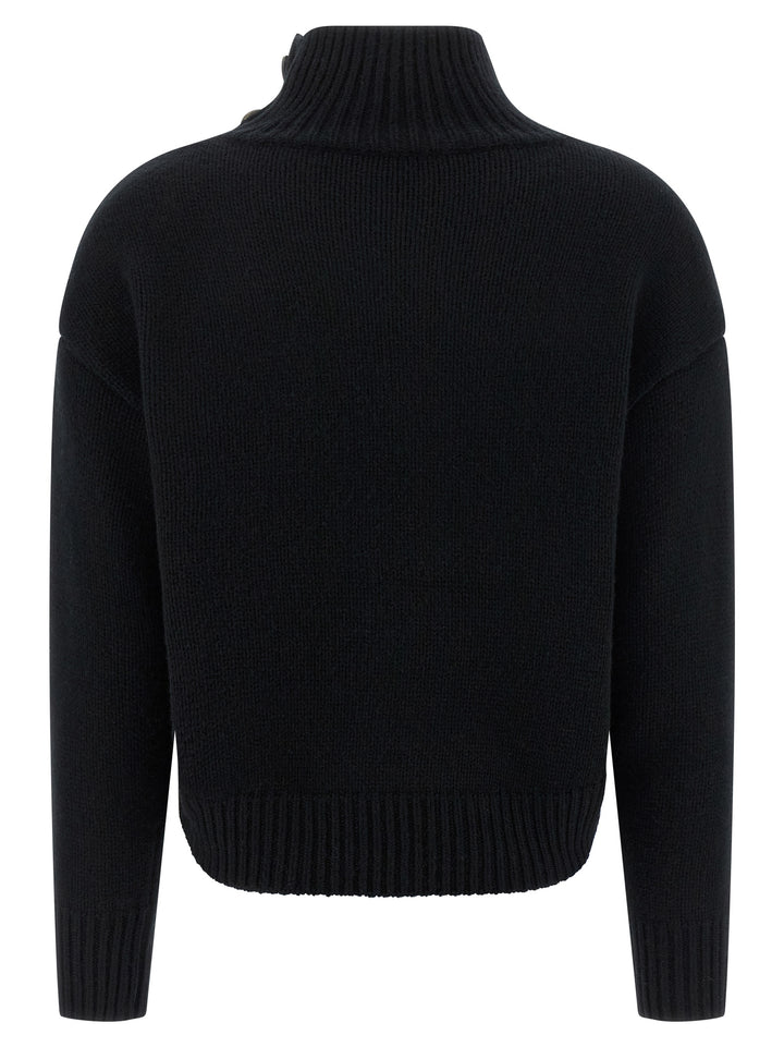 Yves Salomon Funnel-Neck Sweater Sweaters and Cardigans - Black | 7f7bdf3f52fac465e9647a69bd27542280b7a01f