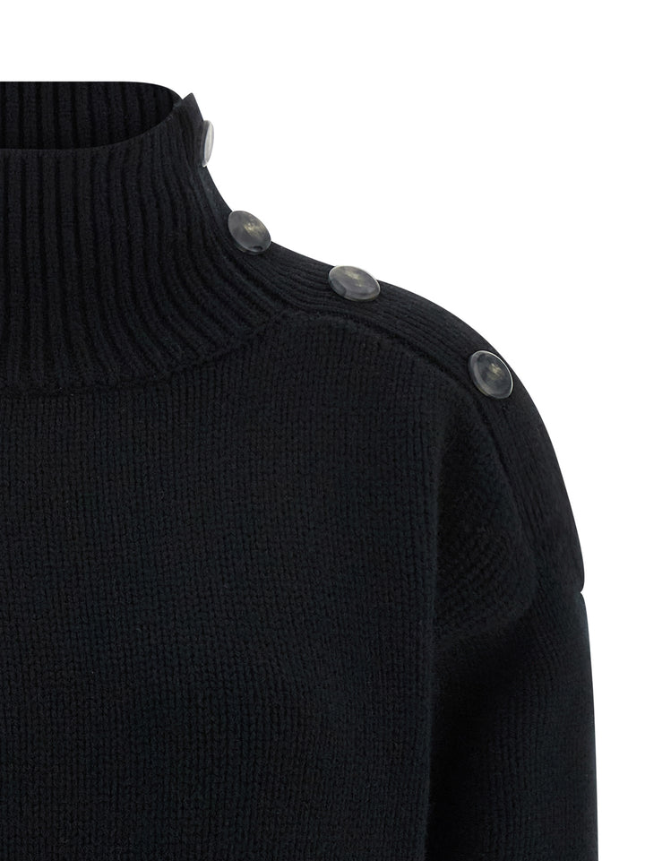 Yves Salomon Funnel-Neck Sweater Sweaters and Cardigans - Black | 1dd98f10d6d7c084bd0031a20783ae9cae130b26