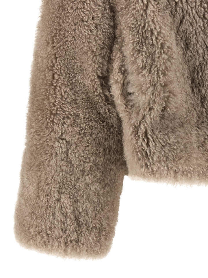 Yves Salomon Long-Haired Fur - Beige | c57d073289687f46d6f14296cc03b675c4bbb6f6