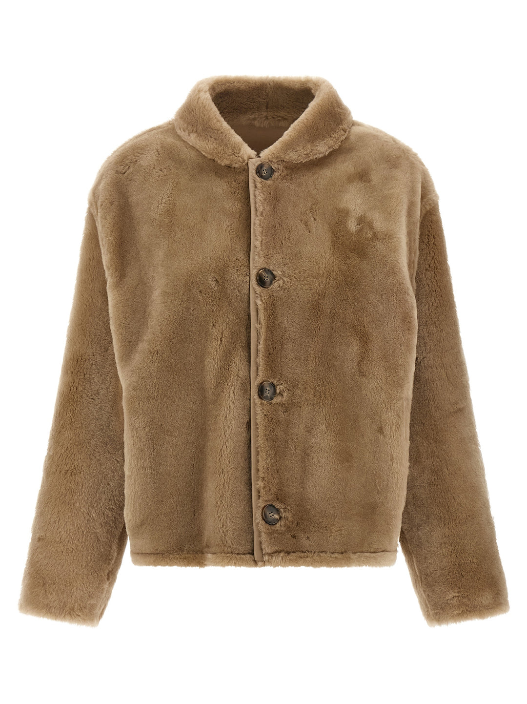 Yves Salomon Reversible Jacket Fur - Beige | 72268911a055cd7887776da0e7827a48e797841f