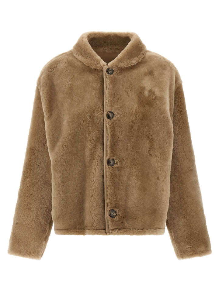 Yves Salomon Reversible Jacket Fur - Beige | 72268911a055cd7887776da0e7827a48e797841f