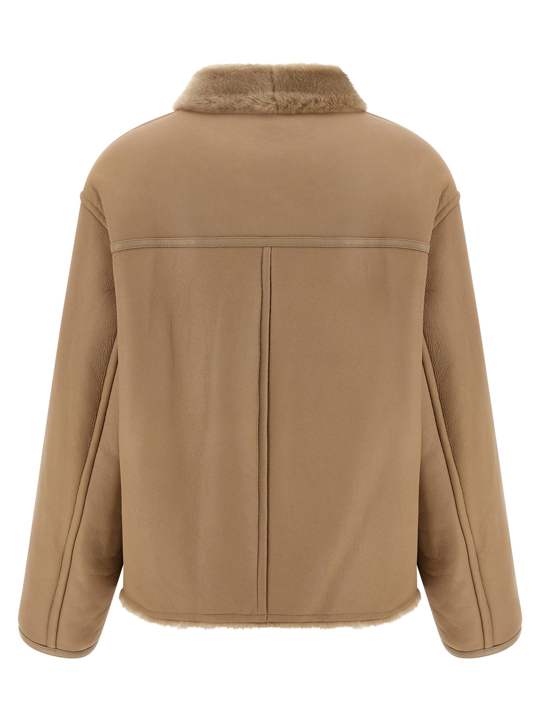 Yves Salomon Reversible Jacket Fur - Beige | b3cba221fc90f93ee87285624da2ac17d69e7367