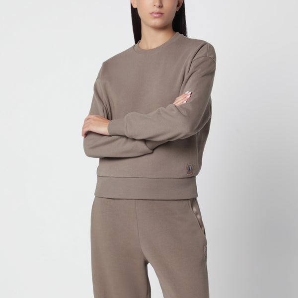 Slate Mud Cotton Crew-Neck Sweatshirt