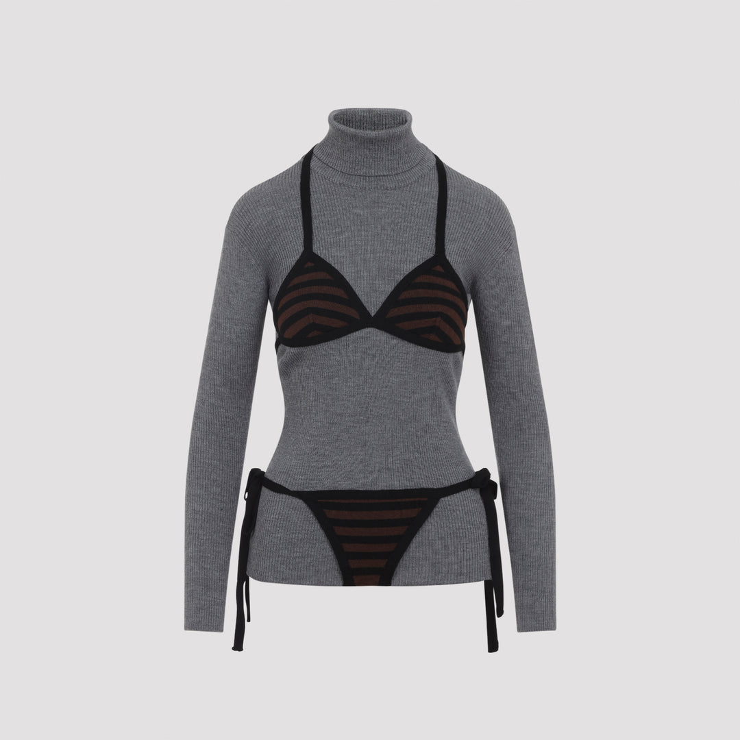 Moschino Turtle neck - Grey | 14bcd43ba4ed4e01210d65c20906df428fc69829