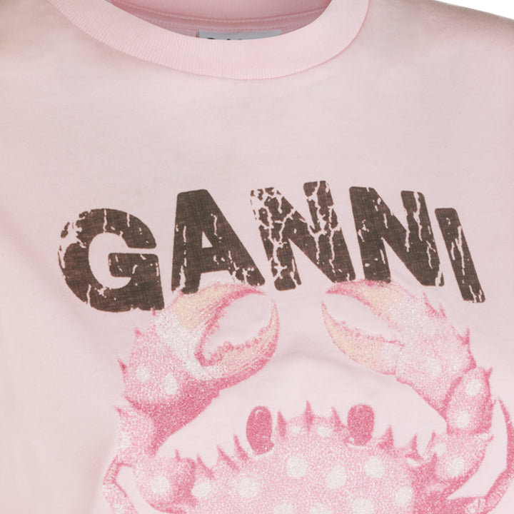 Ganni T-shirts and Polos - Chalk Pink | d6c0f69d61a3900677c02fda39ccb149bd30d6ad