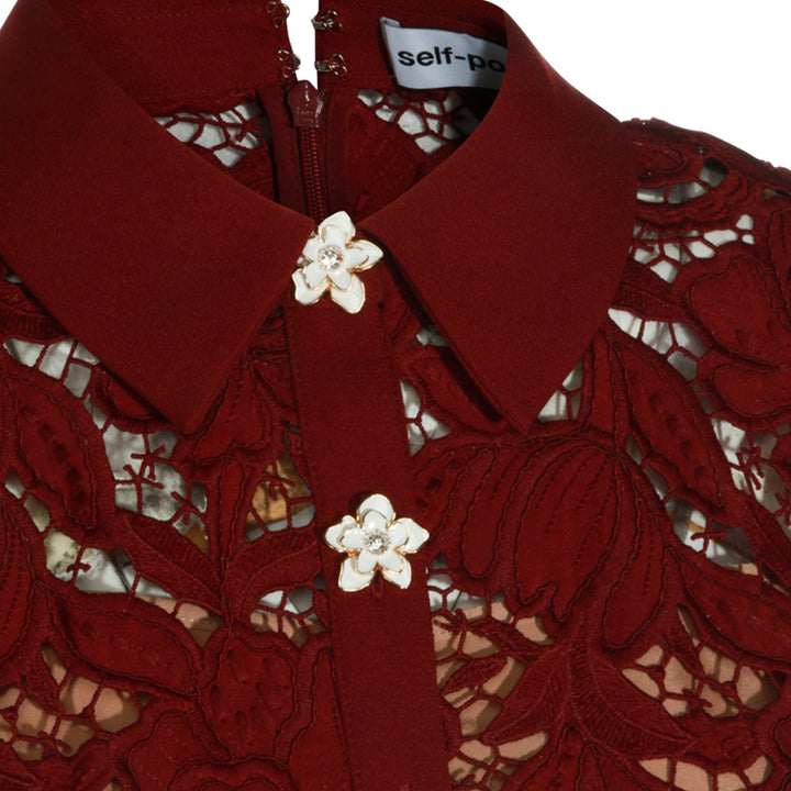 Self-Portrait Dresses - BURGUNDY | a0dc7b8b719ab45f189cd871332738ee0ffbc253