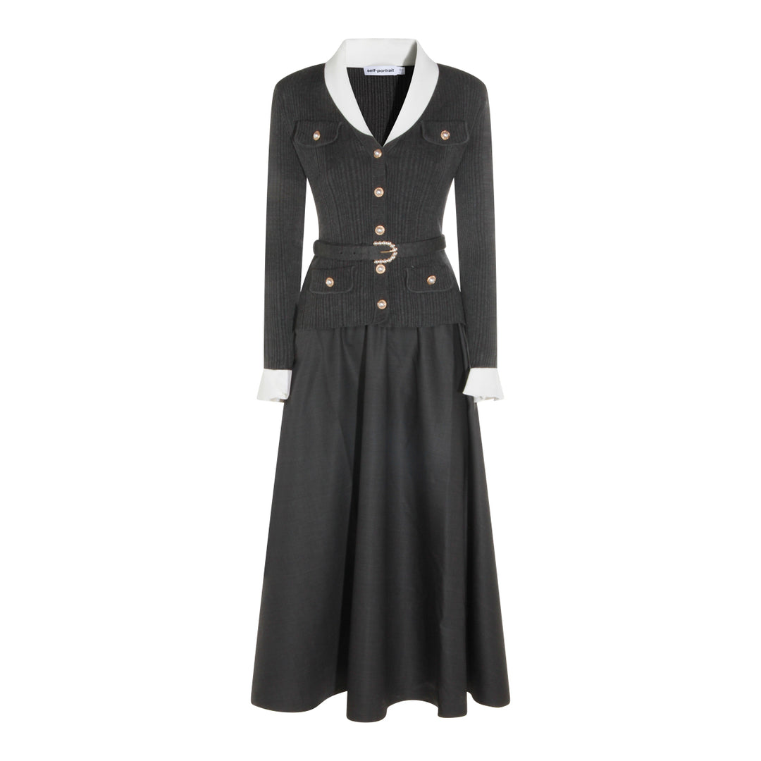 Self-Portrait Dresses - GREY | c94d3aadea20769e5ec1efc23518dec7c83916b6