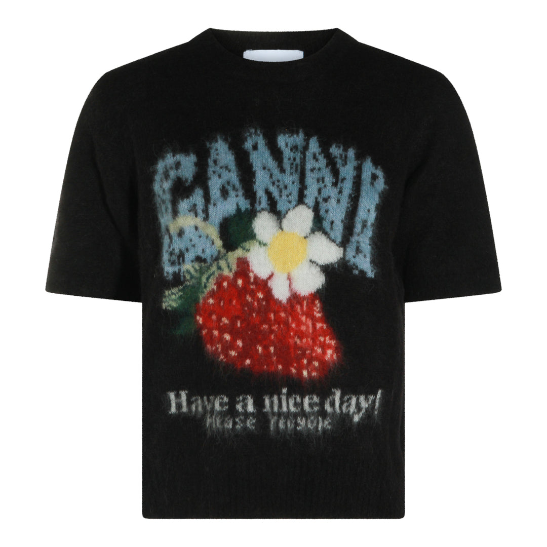 Ganni T-shirts and Polos - BLACK | 13cce04c0dc5a1eebaf1cd33a0f416d816520264
