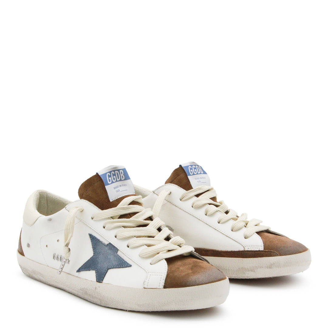 Golden Goose Sneakers - WHITE/BROWN/BLUE DENIM/CREAM | 0e753afd977421cf957be57459100019a5d25e11