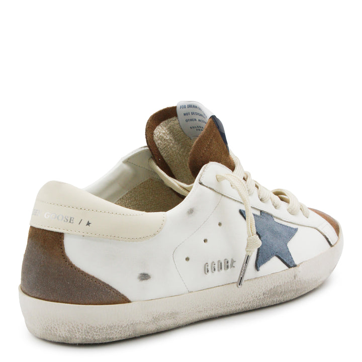 Golden Goose Sneakers - WHITE/BROWN/BLUE DENIM/CREAM | e6bfc54bc201e3f8393cd7b7f1ef6846a073e103