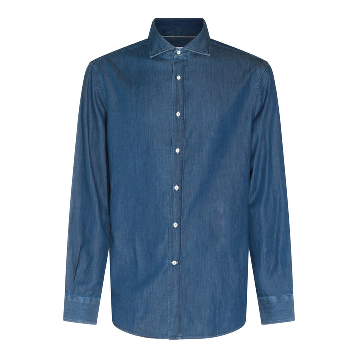 Brunello Cucinelli Shirts - INDIGO | 4e3221fc401813f3f9ad36115b1141120d1f043d