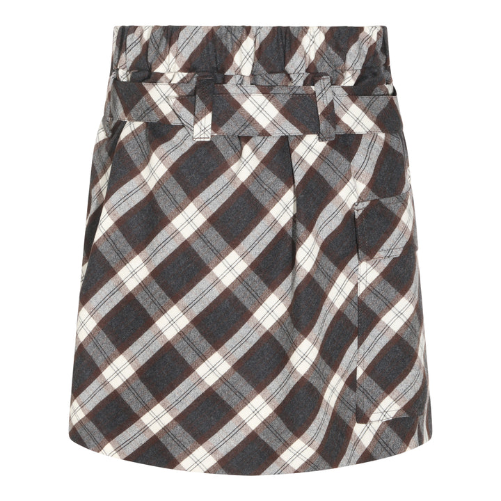 Brunello Cucinelli Skirts - GRIGIO/BROWN/PANAMA | 04ac079dfb01d9fdabcdc01c53abd42df152646a