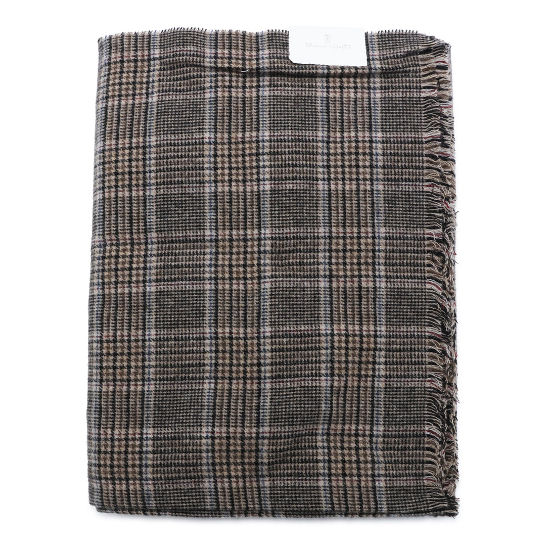 Brunello Cucinelli Scarfs - MARRONE/BLUE | f16c553e730e451e1010a4dde96cc49e73e97062