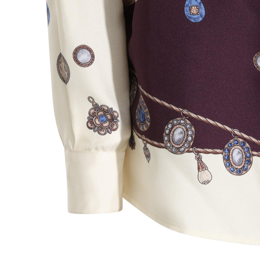 Versace Shirts - BURGUNDY/WHITE/GOLD | 696ed3f8abb3ceebf3b44ee40f49aca3277ca3c4