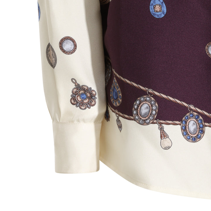 Versace Shirts - BURGUNDY/WHITE/GOLD | 696ed3f8abb3ceebf3b44ee40f49aca3277ca3c4
