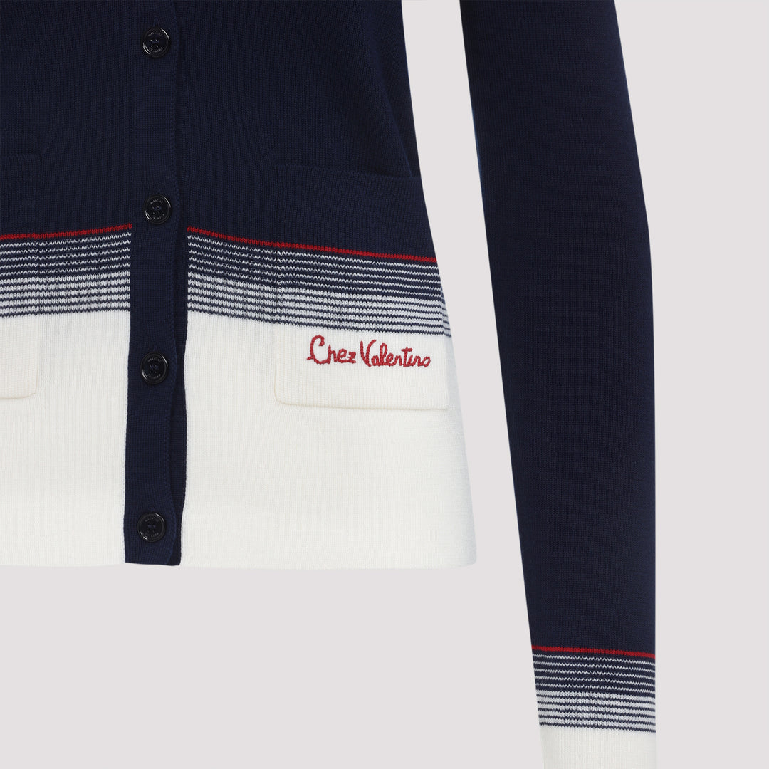 Valentino Cardigan - Blue | 615bcbc43d646b4828bde3342d5a0981af59da00