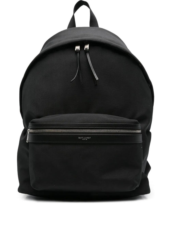 City Backpack In Matt Black Leather