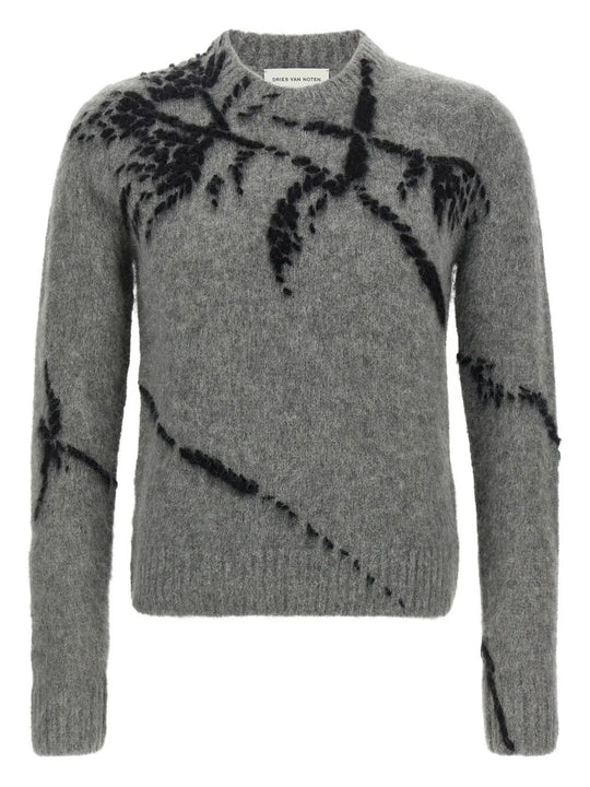 Mouche Embroidered Wool Sweater