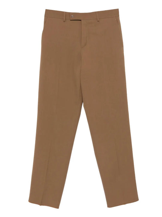 Rust Wool Cigarette Trousers