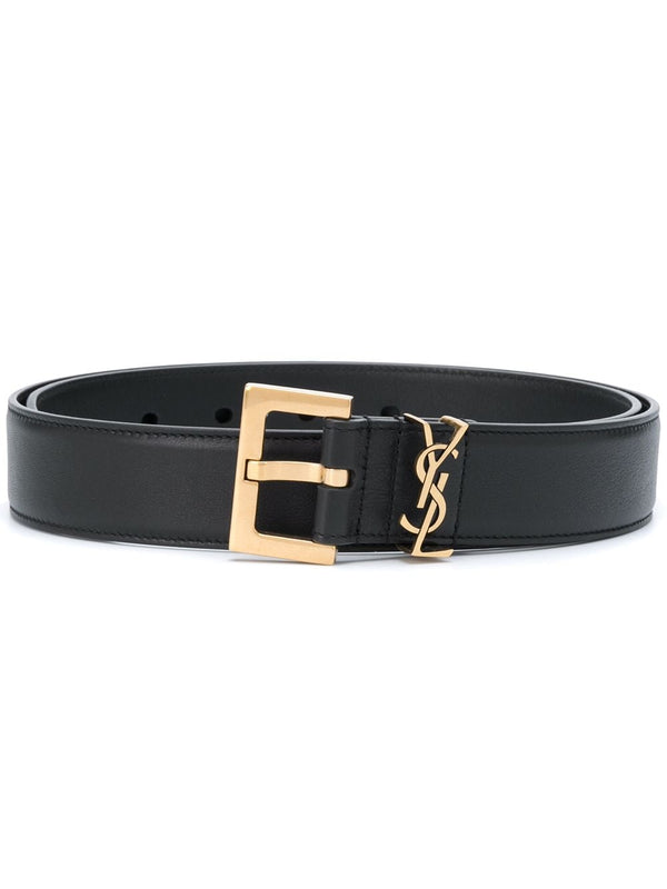 Cassandre Belt With Square Buckle In Smooth Leather
