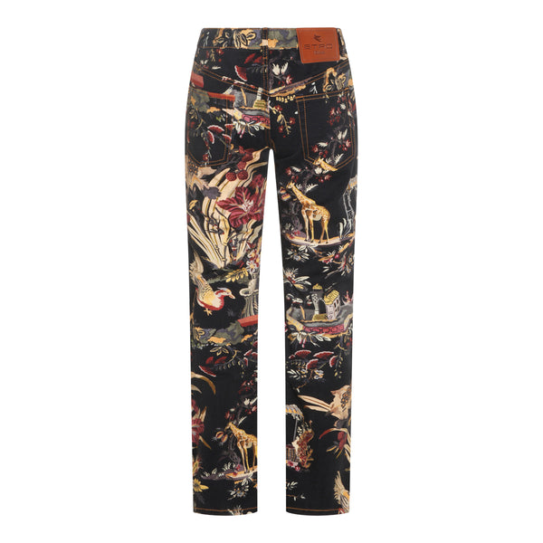 Jeans Black/Bordeaux