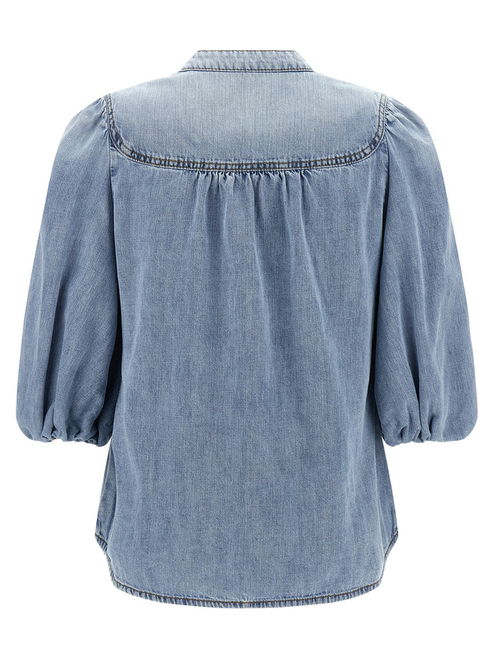 Zimmermann Lucky Shirt and Blouse - Light Blue | 5faa76df96f1c2d56223ca40344e57ac21b0d7f8