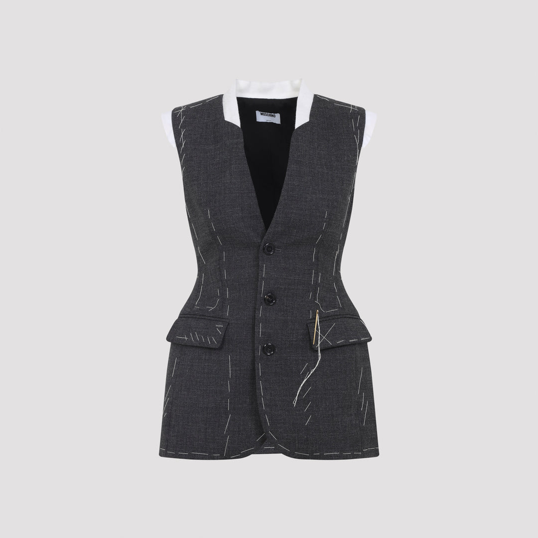Moschino Gilet - Grey | 3775f2127bea2980c5be3fb163b98885b8cab6e9