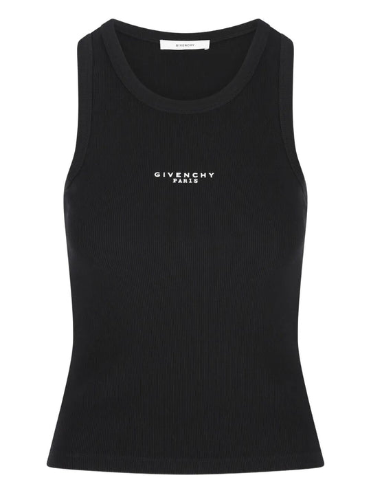 Slim-Fit Cotton Tank Top With Givenchy Paris Print