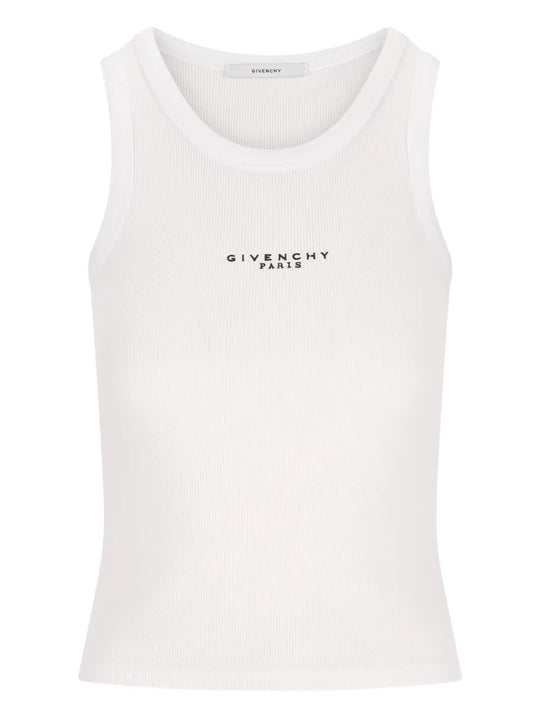 Slim-Fit Cotton Tank Top With Givenchy Paris Print